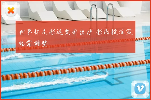世界杯足彩返奖率出炉 彩民投注策略需调整