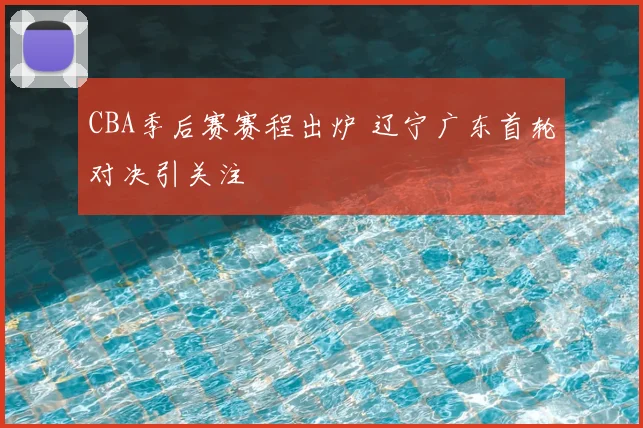 CBA季后赛赛程出炉 辽宁广东首轮对决引关注
